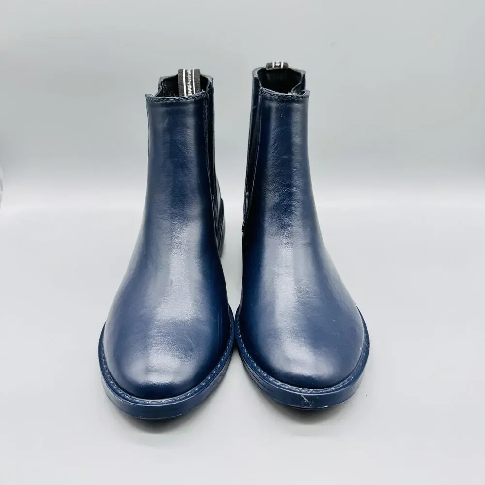 EMU Australia Boots Womens 9 Blue Rubber Chelsea Ankle Waterproof Rain Booties